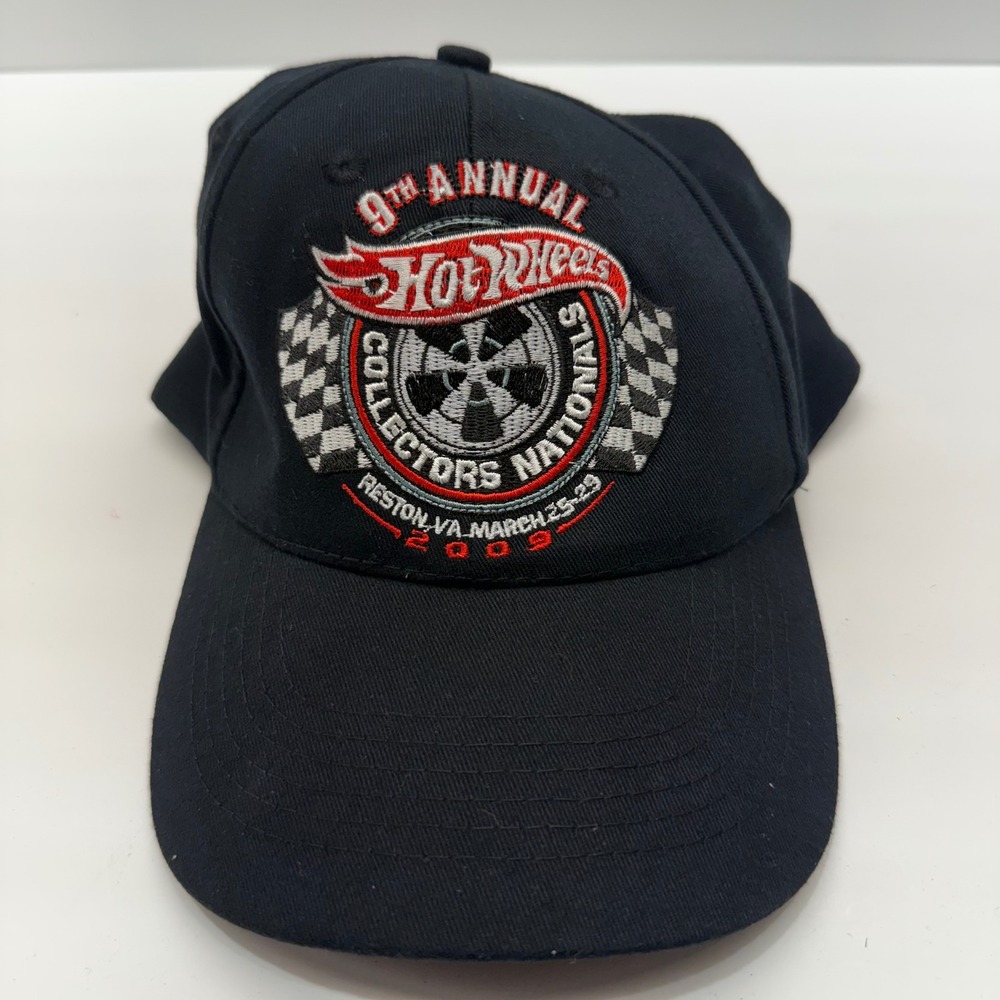 Hot Wheels 9th Annual Collectors Nationals 2009 Hat Top Cap Black Adjustable OSF